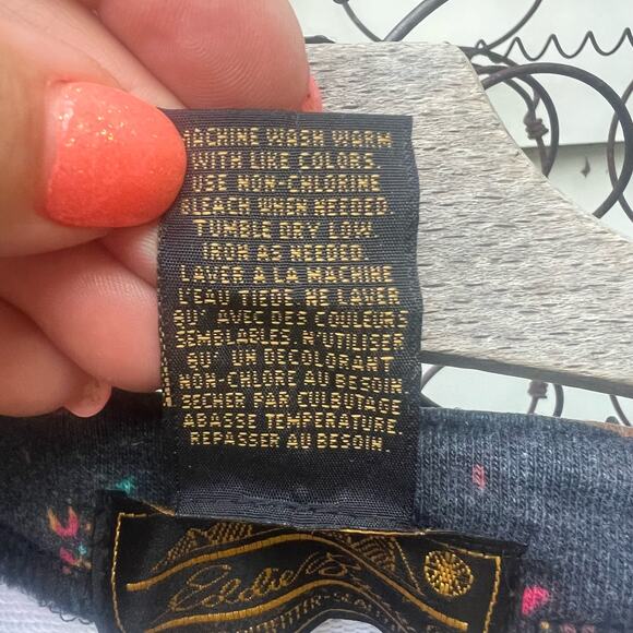 Vintage Eddie Bauer Knit Floral Fair Isle All Over Print Button Up Cardigan SP - Picture 8 of 8